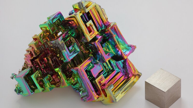 Rainbow Bismuth Crystal — Green