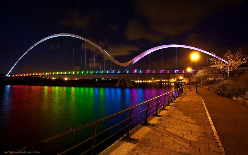 Rainbow Bridge at Night