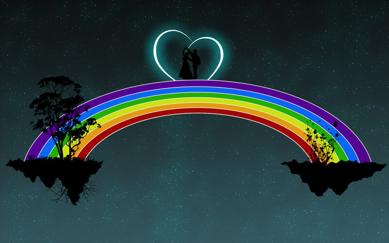 Rainbow bridge of love