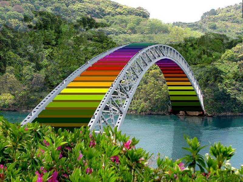 Rainbow Bridge over Water