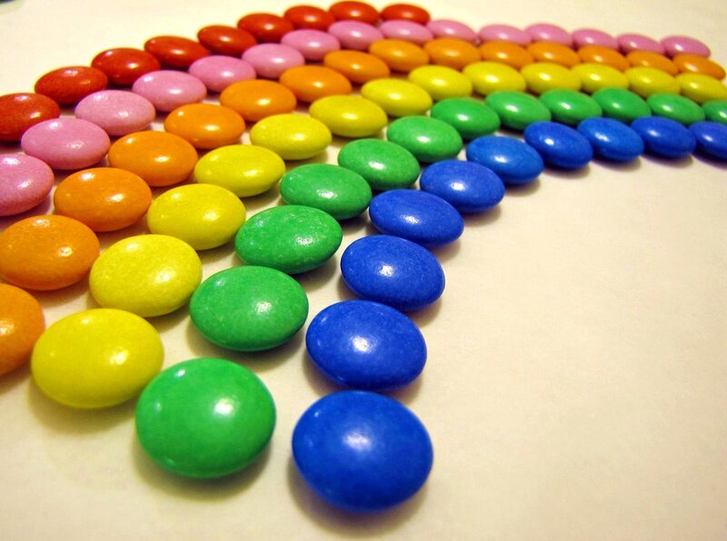 Rainbow Candy Arrangement — Red
