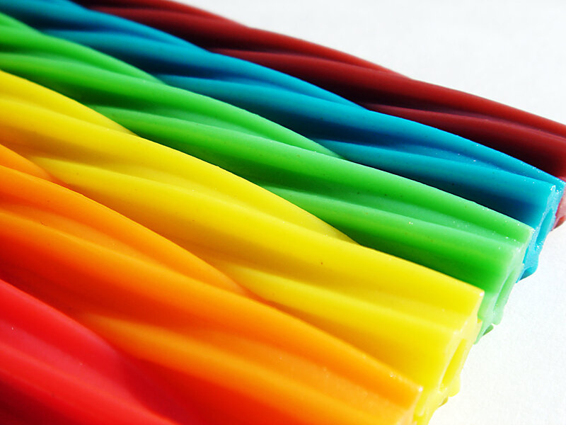 Rainbow candy sticks