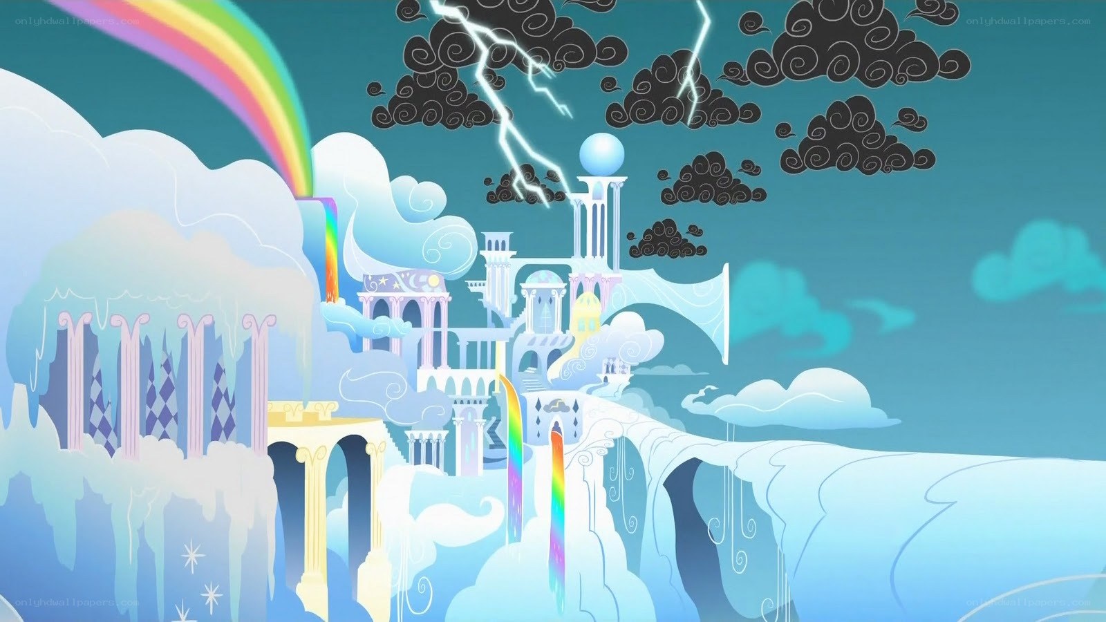 rainbow castle in the sky