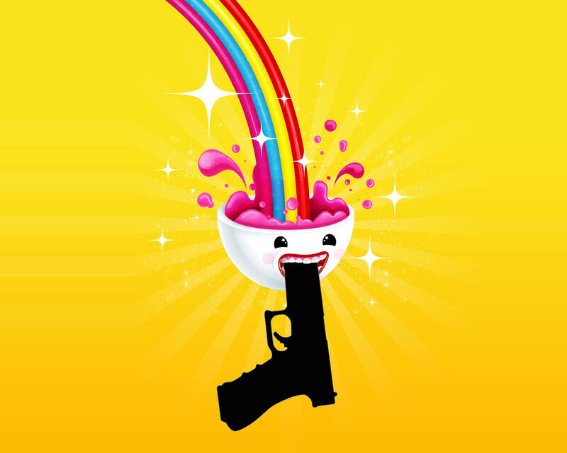 rainbow cereal bowl