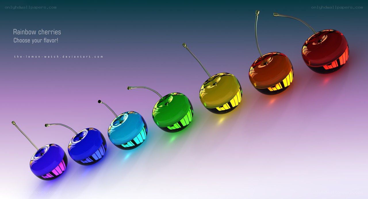 Rainbow cherries collection