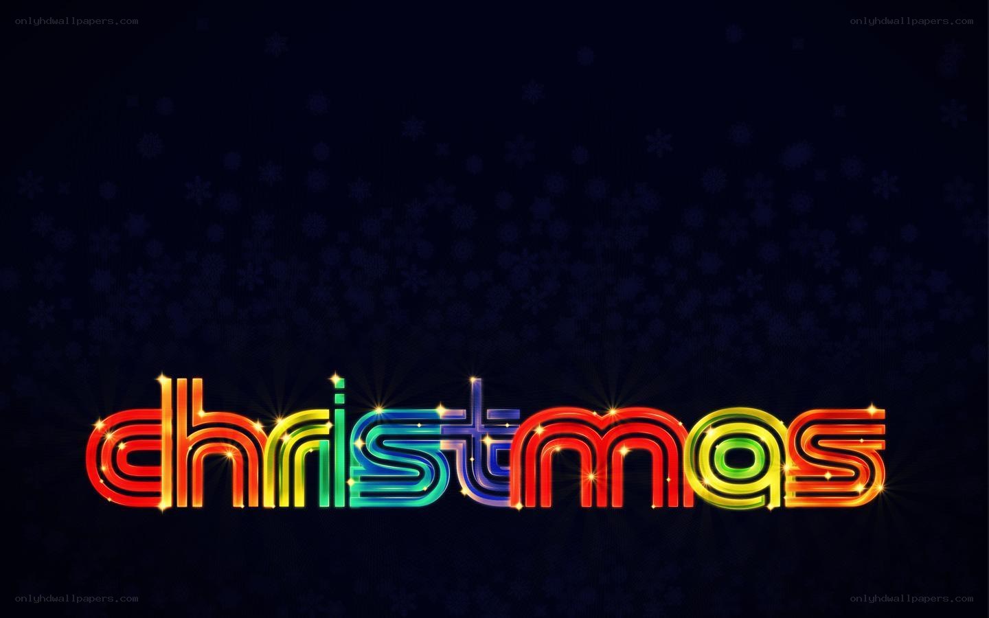 rainbow christmas text