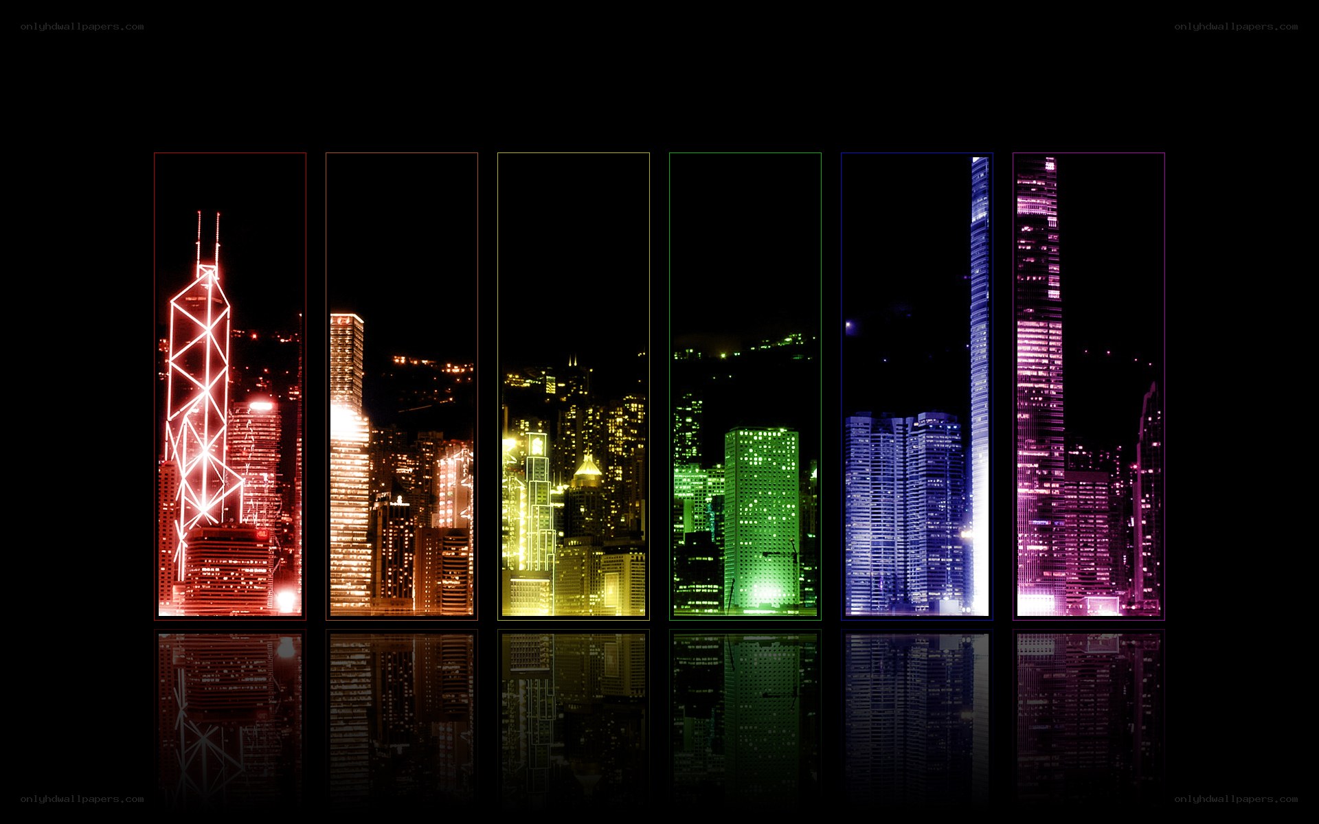 rainbow city skyline