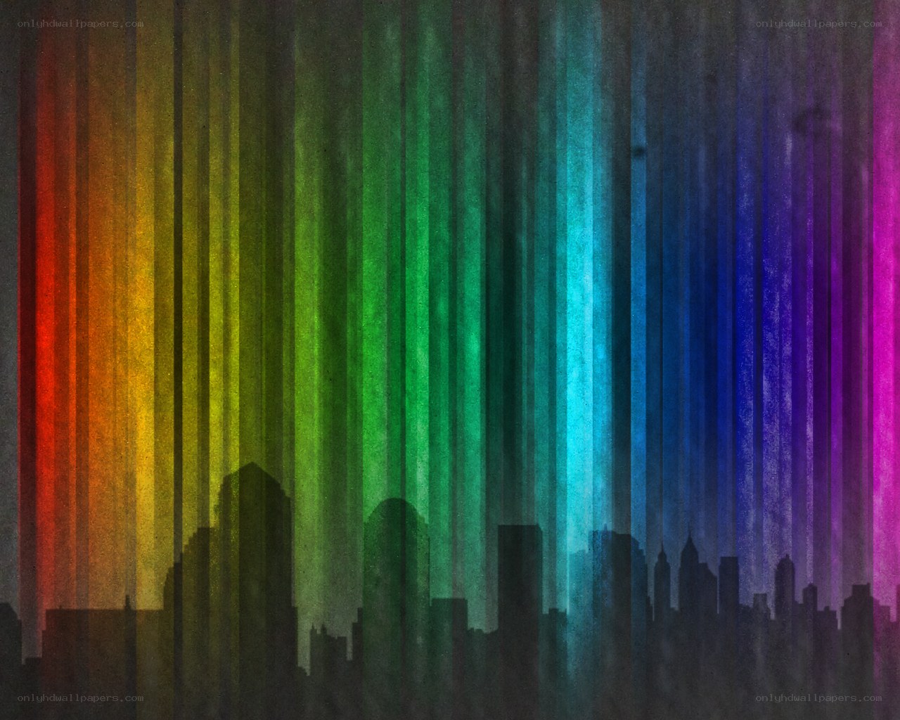 rainbow city skyline