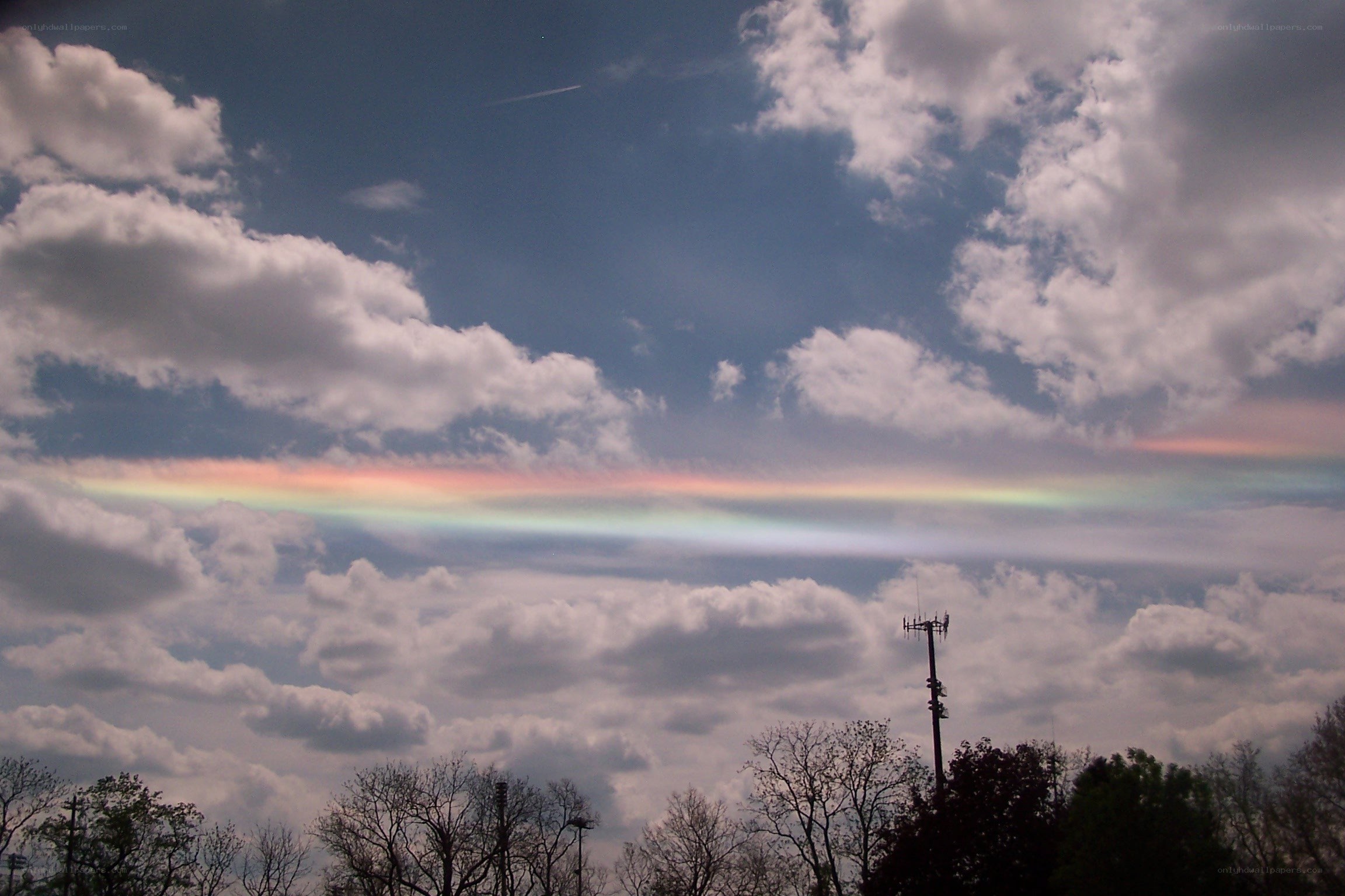 rainbow cloud in the sky