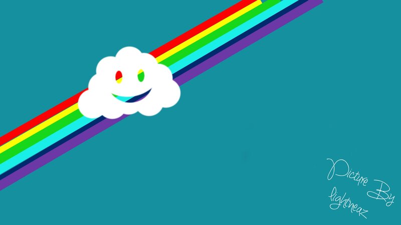 rainbow cloud smile