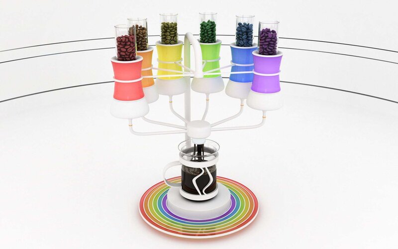 Rainbow Coffee Maker