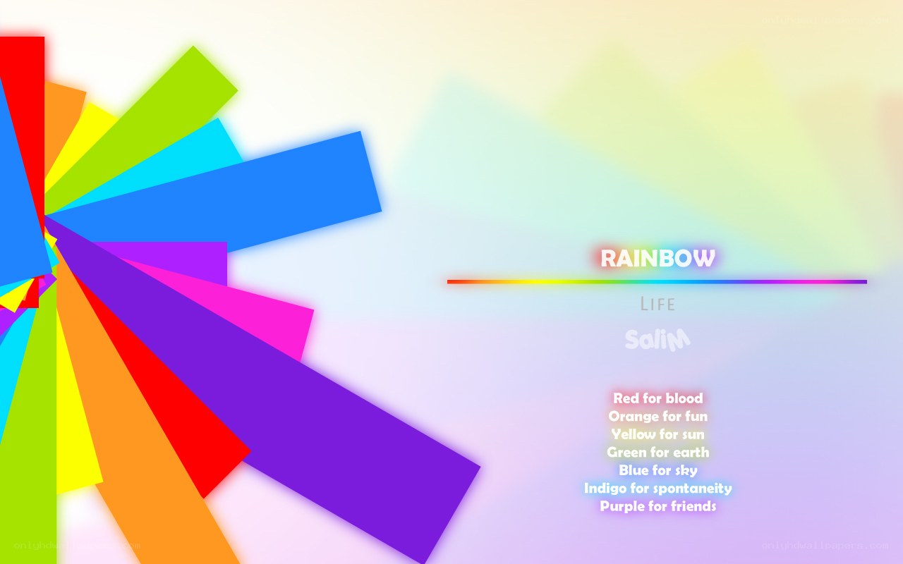 Rainbow color spectrum