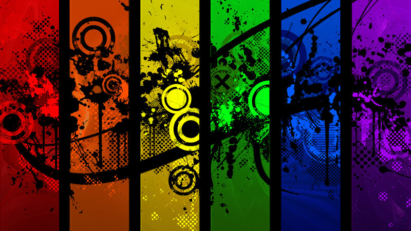 Rainbow-colored Abstract Art