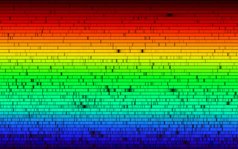 Rainbow-colored Brick Wall — Red