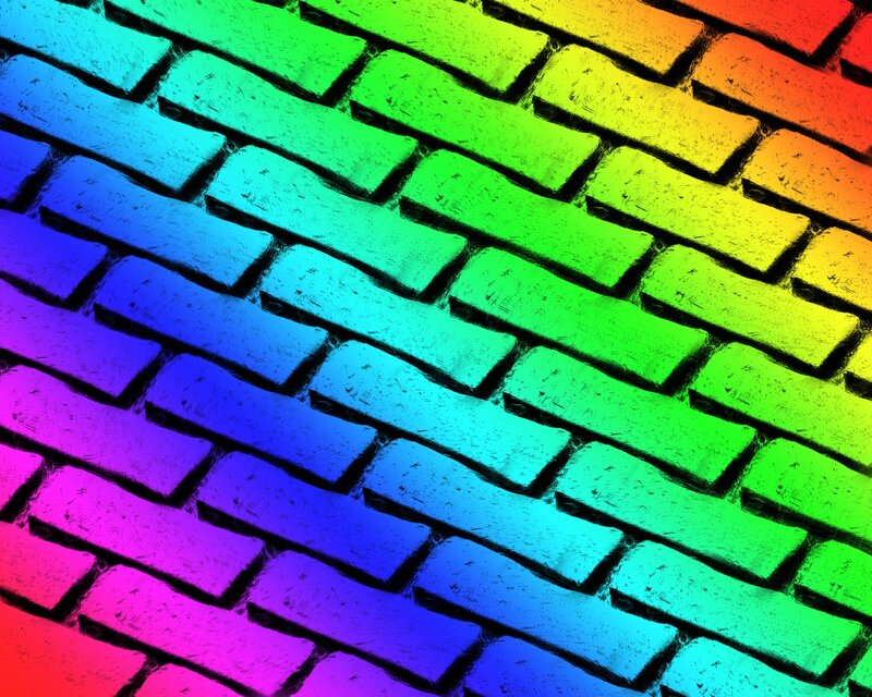 Rainbow-colored Bricks