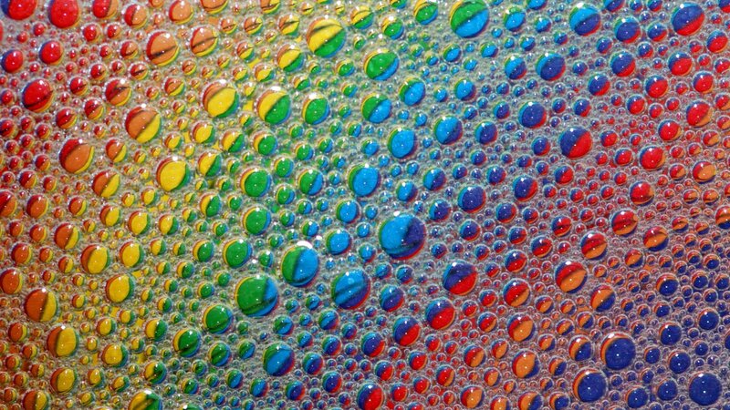 Rainbow-colored Bubbles — Red