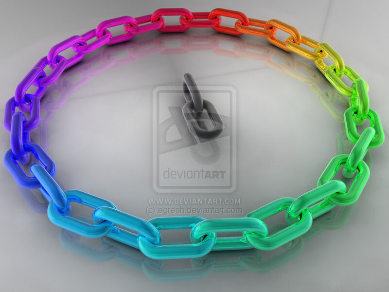 Rainbow-colored Chain