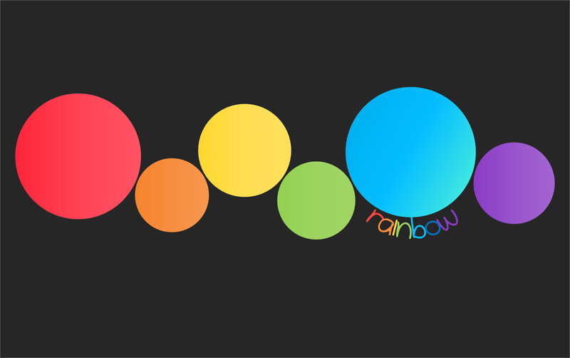 rainbow colored circles