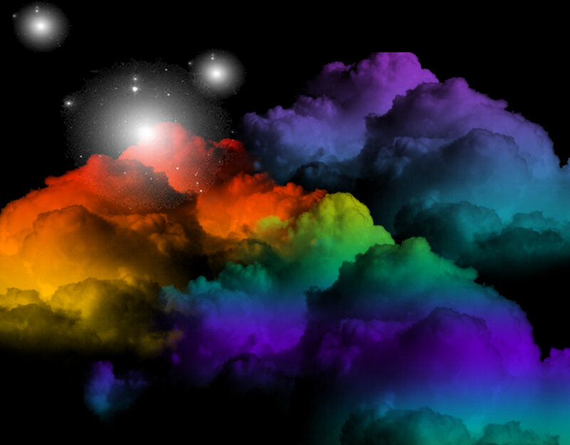 Rainbow-colored Clouds — Purple
