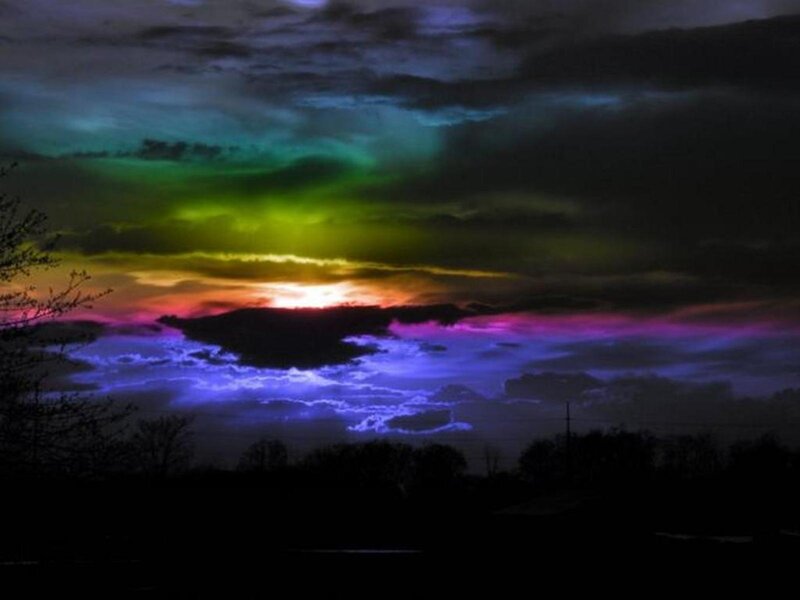 Rainbow-colored Clouds