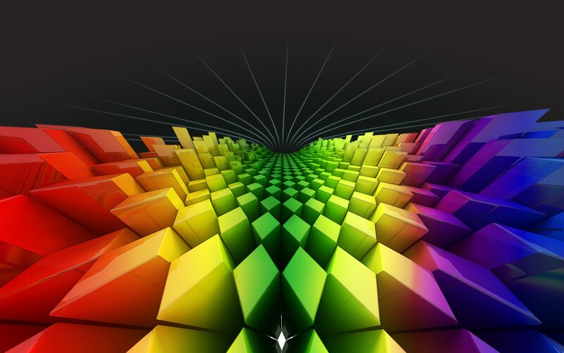 Rainbow-colored Cubes