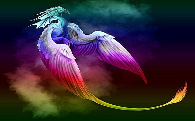 Rainbow-colored Dragon