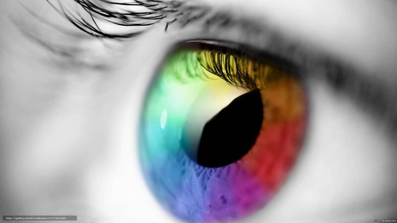 Rainbow-colored Eye — Blue