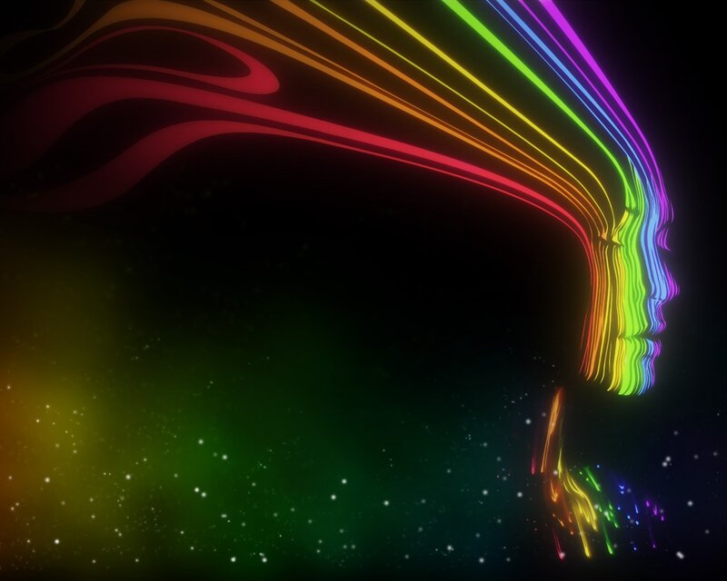 Rainbow-colored Face Profile