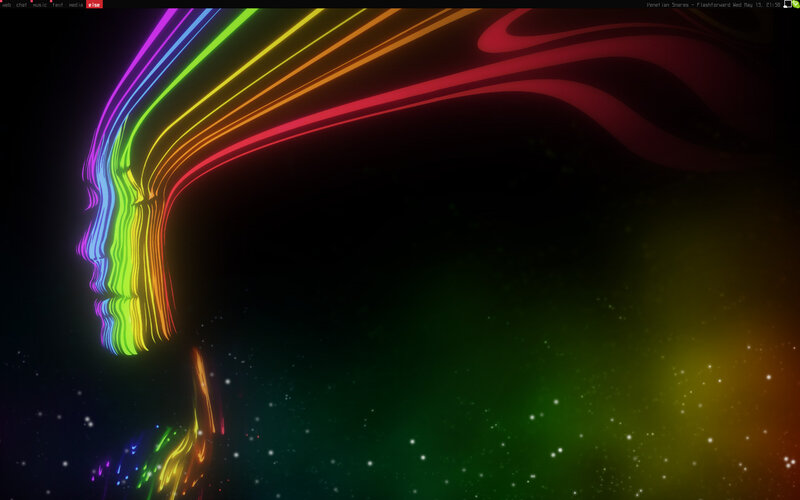 Rainbow-colored Face Silhouette