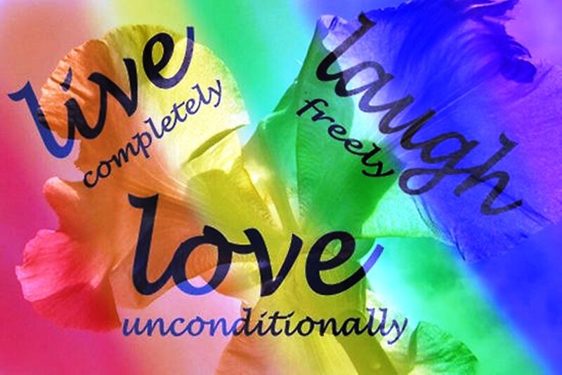 Rainbow-colored Feathers