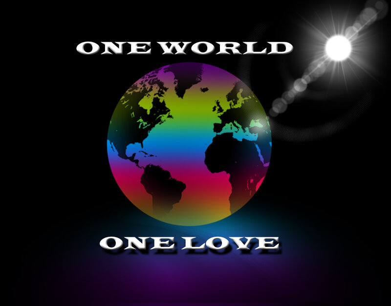Rainbow-colored Globe