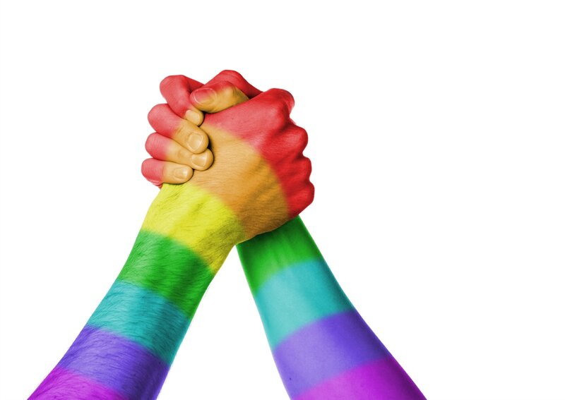 Rainbow-colored Hands