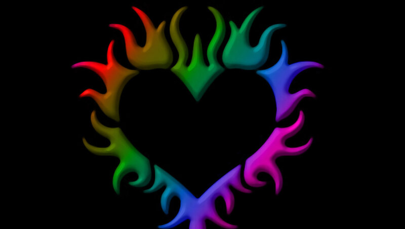 Rainbow-colored Heart