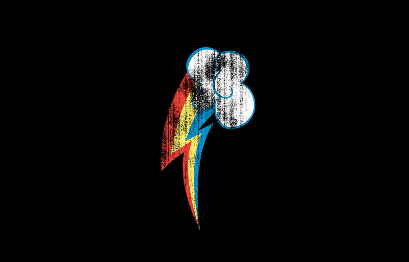 Rainbow-colored Lightning Bolt — Black, Dynamic