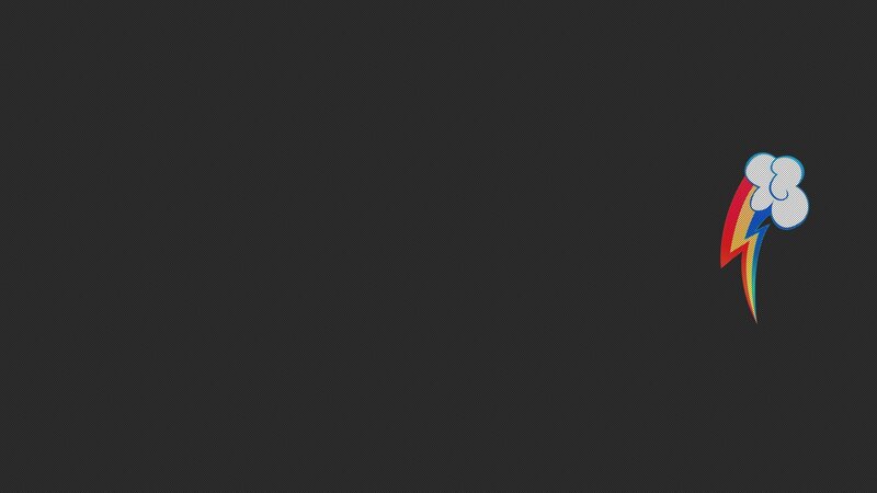 Rainbow-colored Lightning Bolt — Black