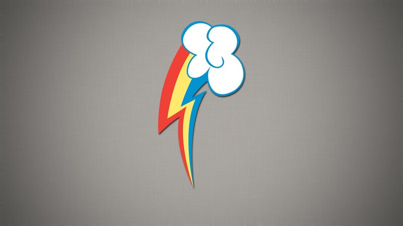 Rainbow-colored Lightning Bolt — Gray, Neutral