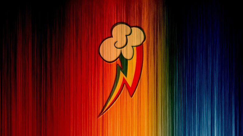 Rainbow-colored Lightning Bolt — Red