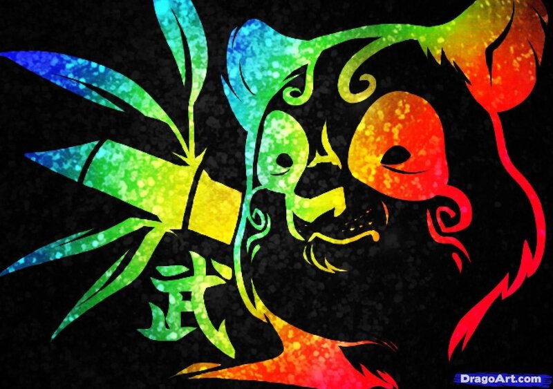 Rainbow-colored Lion Head