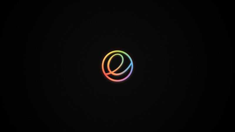 Rainbow-colored Logo — Black, Minimalist