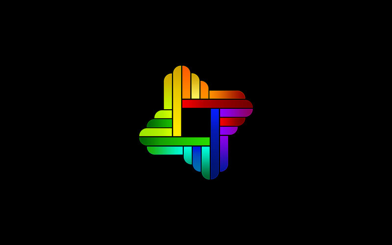 Rainbow-colored Logo — Black