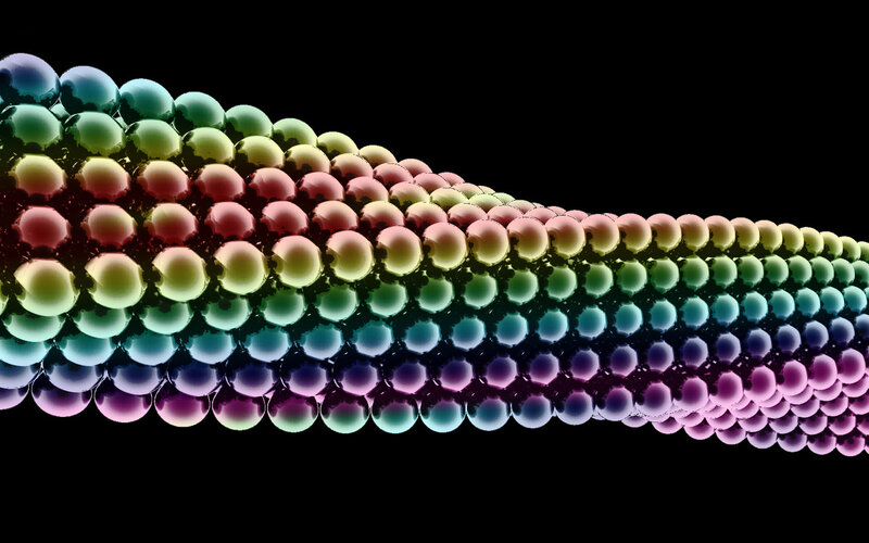 Rainbow-colored nanotube structure