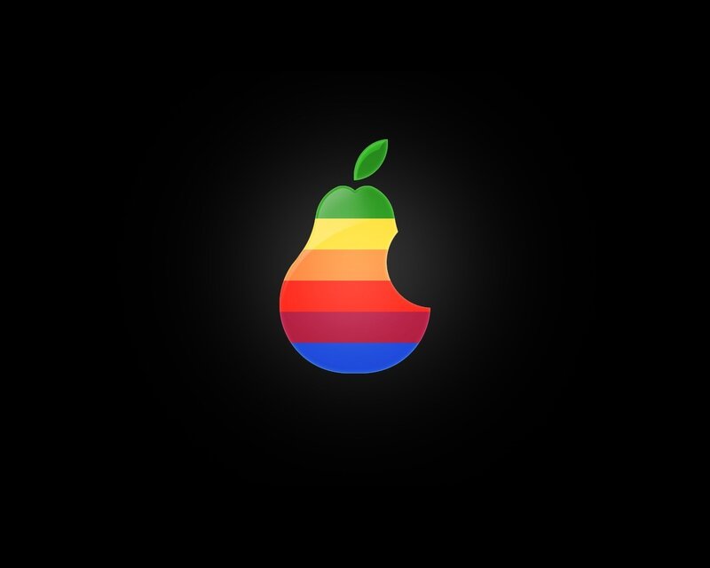 Rainbow-colored Pear — Black