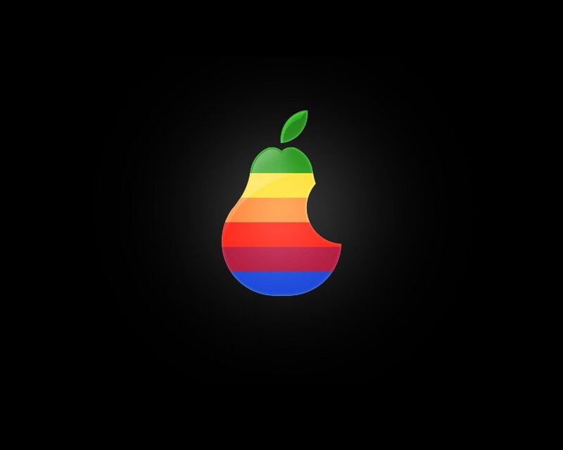 Rainbow-colored Pear