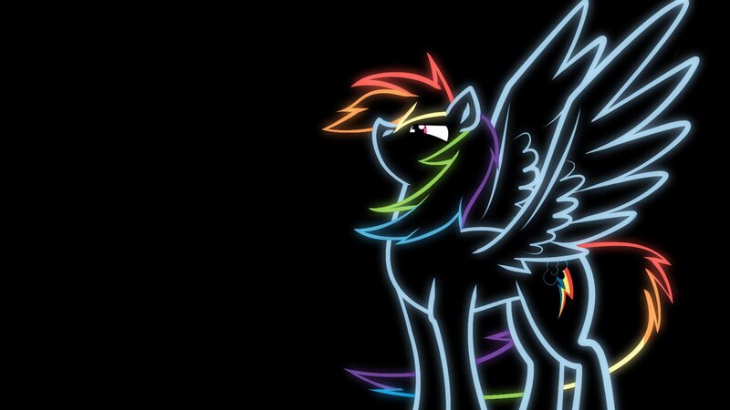 Rainbow-colored Pegasus — Black