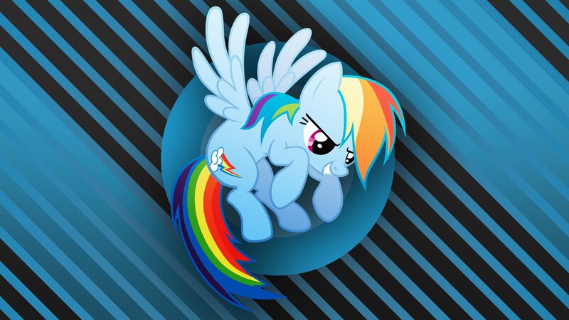 Rainbow-colored Pegasus — Blue, Dynamic