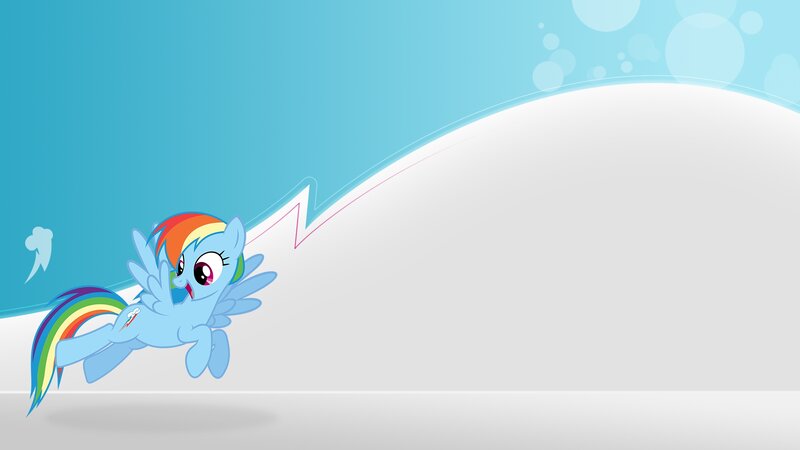 Rainbow-colored Pegasus — Blue, Playful, Digital Art
