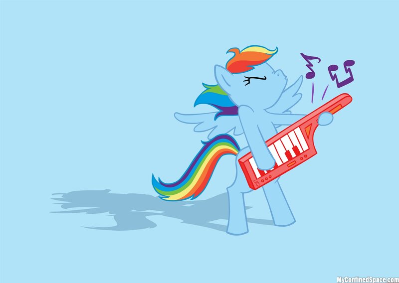 Rainbow-colored Pegasus — Blue