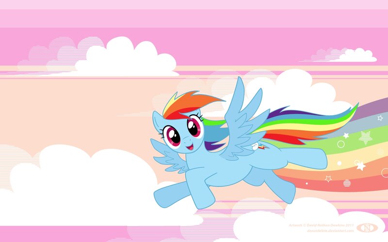 Rainbow-colored Pegasus — Pink
