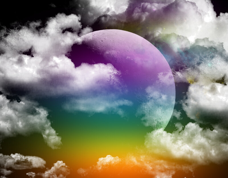 Rainbow-colored Planet — Purple
