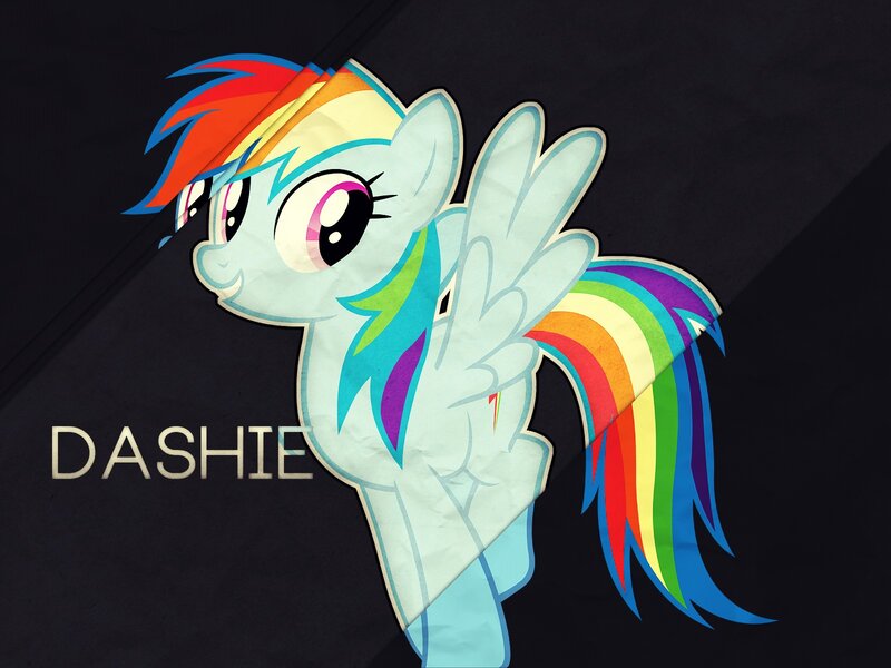 Rainbow-colored Pony — Black, Playful, Digital Art
